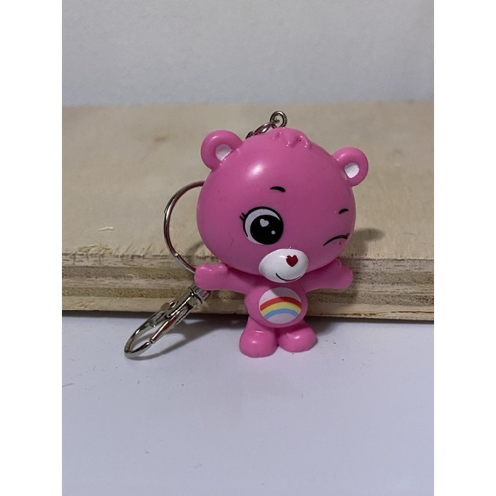 Pink Care Bear Cheer Bear‎ Keychain Figure Charm Pendant